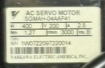 YASKAWA SGMAH-04AAF41 Servo Motors | Great American Equipment Company (2)