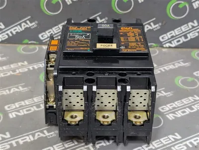 Fuji Electric EA53B Auto Breaker 50 Amps BB3BEB-050 Auxiliary Switch Used