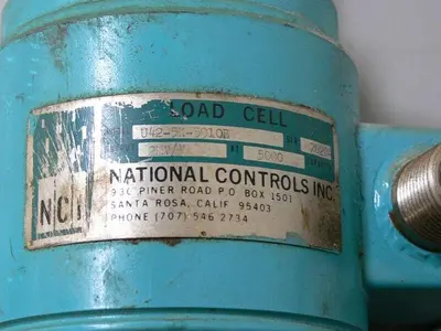 USED NATIONAL CONTROLS U42-5K-4910B LOAD CELL - 5000 CAPACITY