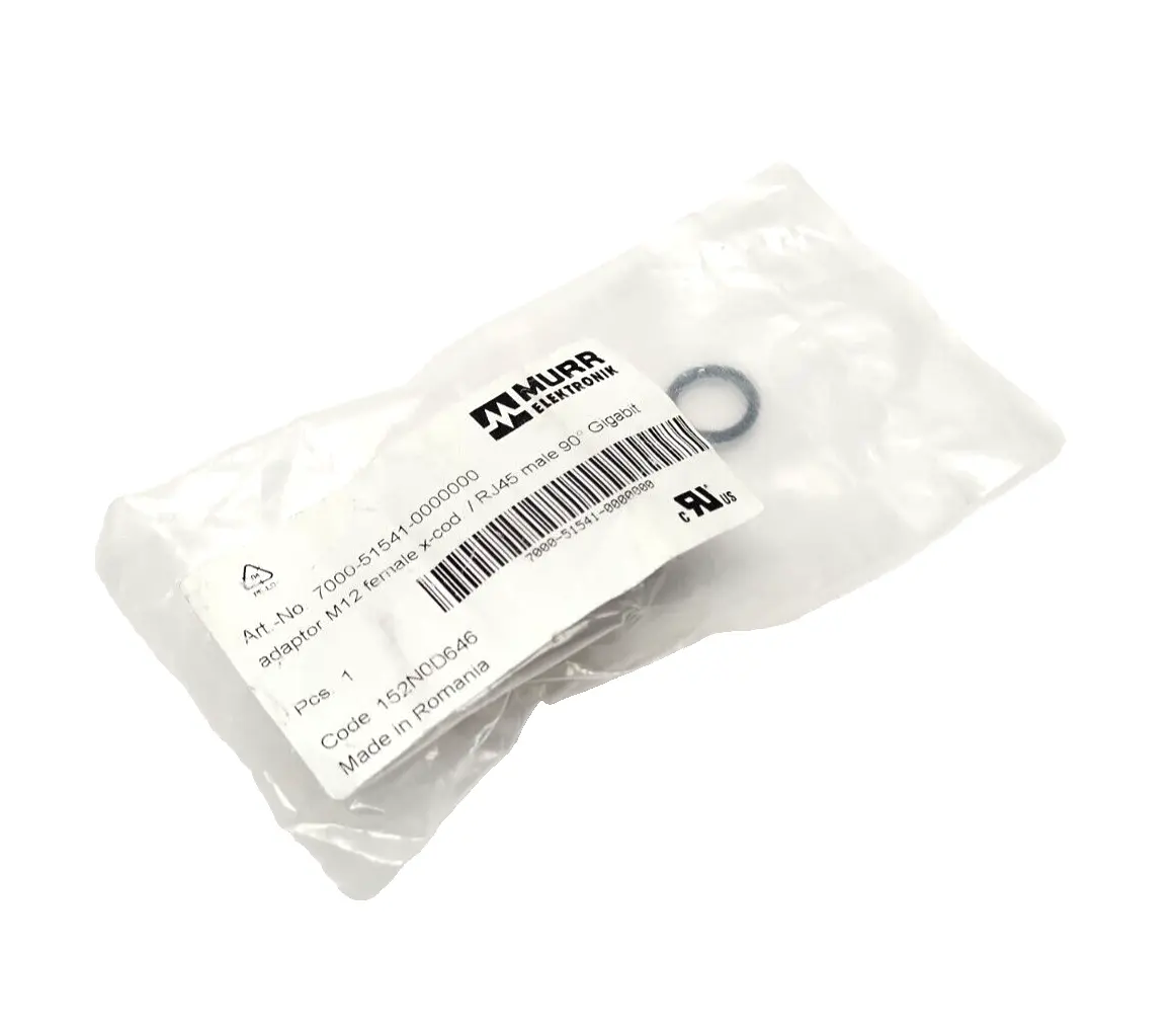 Murr Elektronik 7000-51541-0000000 Adaptor M12 8-Pin Female 0° X-cod. RJ45 90°