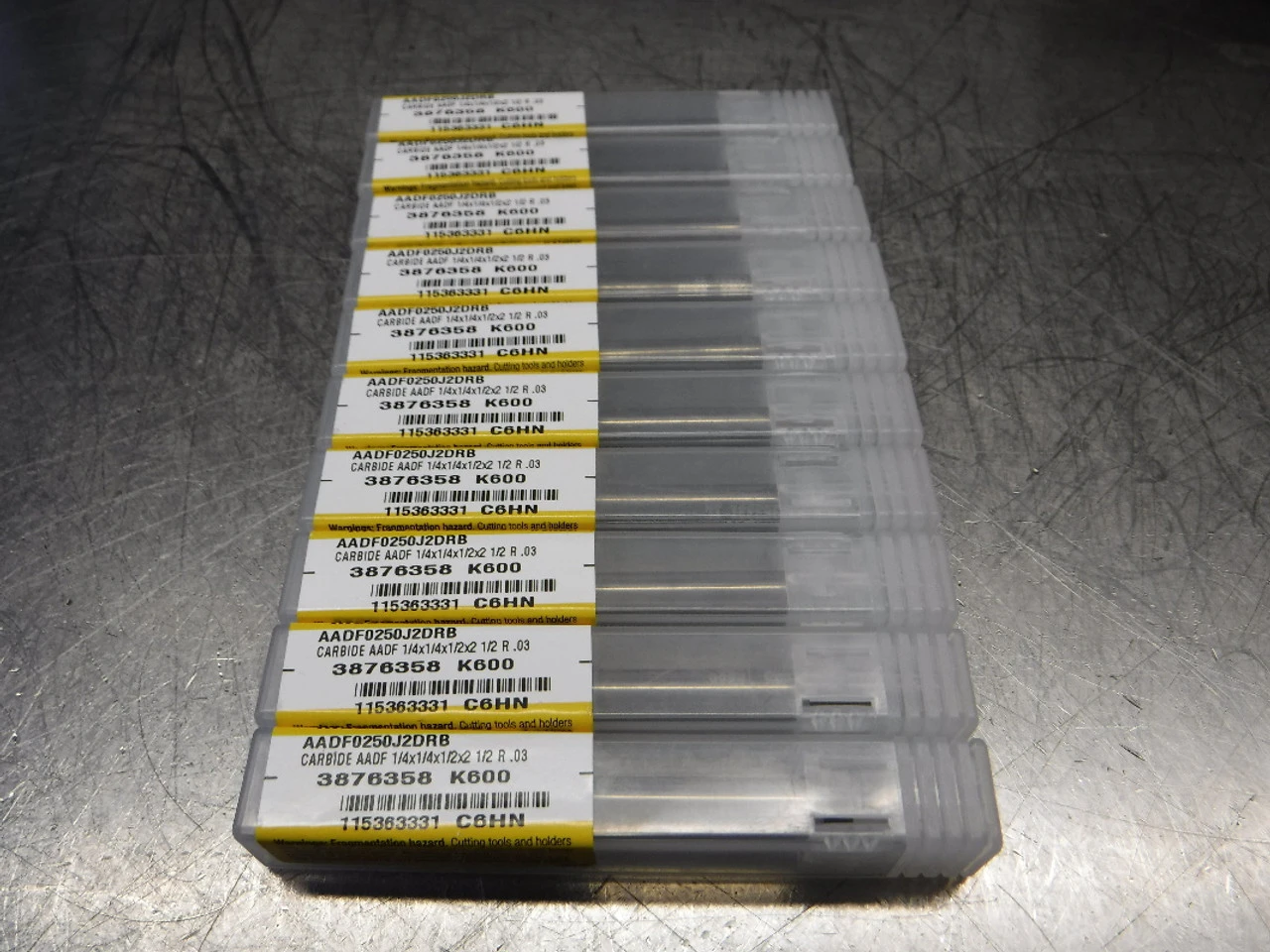 Kennametal Carbide 2 Flute Endmill 1/4" Shank QTY10 AADF0250J2DRB K600 (LOC1579)