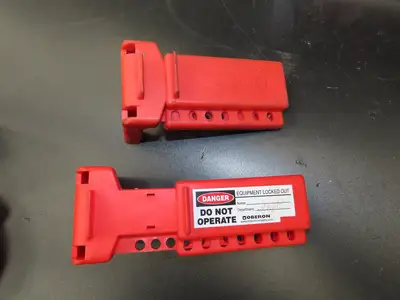60+ Piece Lockout Tagout Station Scissor Hasp Cable & Valve Lockout Various Tags