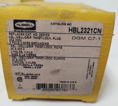 NEW Hubbell HBL2321