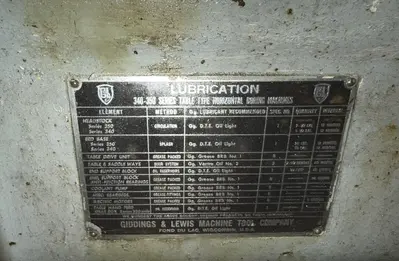 Used GIDDINGS & LEWIS 340-T Horizontal Table Type Boring Mills Ohio US | G-2000, Inc. #1323205