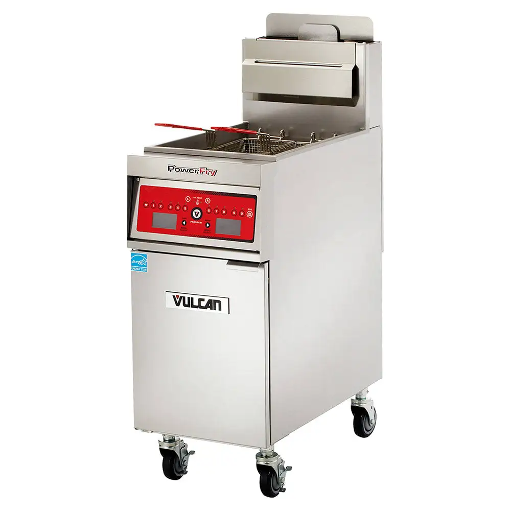 Vulcan 1VK85DF Gas Fryer - (1) 90 Lb Vat, Floor Model, Natural Gas