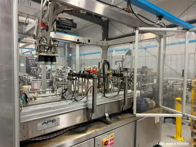 Used Bottling Line – GAI Rotary Filler, APE Packers, ROPP Capper, Case Sealer