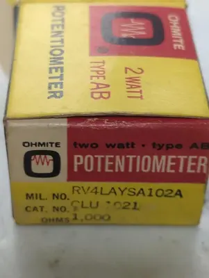 New | in-Stock OHMITE RV4LAYSA102A Miscellaneous Equipment (Electrical & Power) Ohio US | Surplus Asset Holdings #1460371