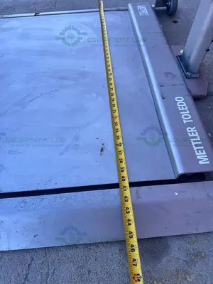 USED METTLER TOLEDO PUA669 STAINLESS STEEL SCALE 500 LBS W/ 36" X 36" PLATFORM, RAMPS