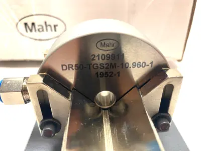 New | in-Stock MAHR DIMENSIONAIR AIR RING GAUGE 2-JET W/ GUIDE CHUTES & BASE PLATE Air Gages Michigan US | Maverick Industrial Sales #1123053