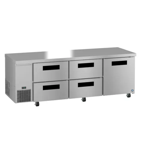 Hoshizaki ULR93B-D4 93" Steelheart Undercounter Refrigerator w/ (3) Sections, (1) Door & (4) Drawers, 115v