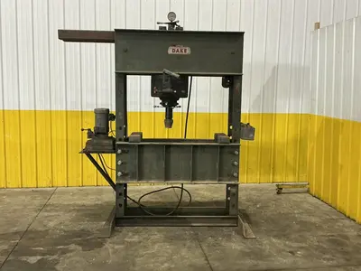 125 TON X 48" DAKE H-FRAME HYDRAULIC PRESS: YOBRO #24587