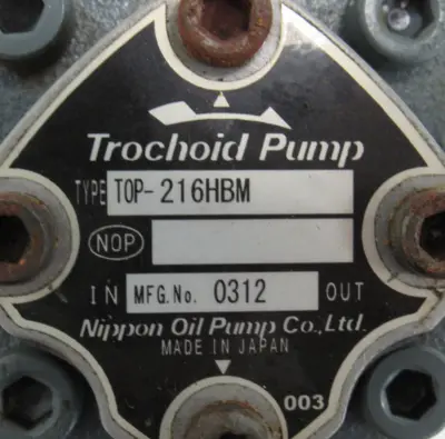 USED NIPPON TOP-216HBM TROCHOID PUMP FELQ-8T TOP216HBM