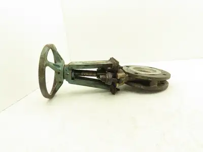DeZurik 827 Flanged 3" Knife Gate Valve 316 SS Rising Stem Metal Seat