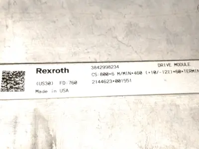 Used BOSCH REXROTH AS 2 DRIVE UNIT COVER PLATE LEFT ELEMENTS TS 2 VPLUS Miscellaneous MRO | Maverick Industrial Sales #1121794