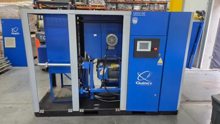 Used 2018 QUINCY QGV-50 Rotary Screw & Sliding Vane Air Compressors Illinois US | Asset Exchange Corporation #1292318