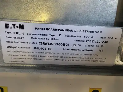 New | in-Stock 2022 EATON PRL4 Switchgears British Columbia CA | Lenmark #238886