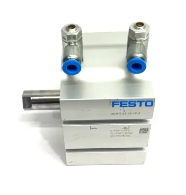 Used FESTO COMPACT CYLINDER 63MM BORE 25MM STROKE 5132667 Pneumatic Cylinders | Maverick Industrial Sales #1105591