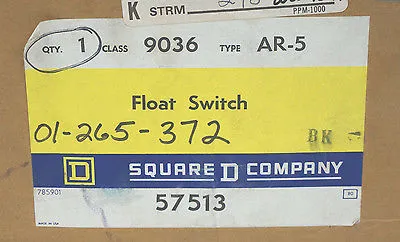 NEW SQUARE D 9036-AR-5 FLOAT SWITCH 9036AR5