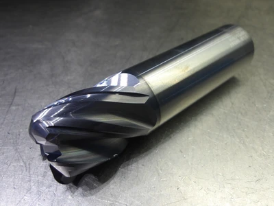 Kyocera/SGS 1" 5 Flute Carbide CR Endmill 1" Shank .19" R 38567 (LOC2180)