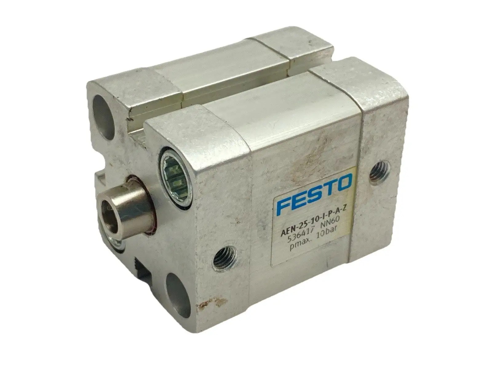 USED FESTO PNEUMATIC COMPACT CYLINDER 25MM BORE 10MM STROKE