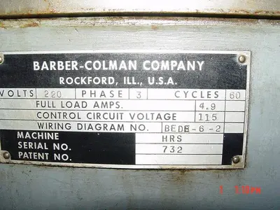 USED 1965 BARBER-COLEMAN HRS