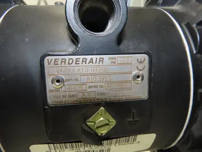 Verderair VA40KA Pneumatic Double Diaphragm Air Pump 1-1/2" Kynar 379LPM 120PSI