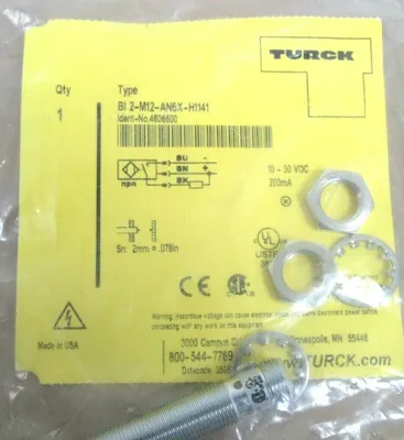 NEW TURCK BI 2-M12-AN6X-H1141 4606600 PROXIMITY SWITCH SENSOR BI2M12AN6XH1141