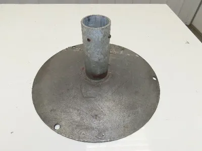 14" Steel Pedestal Base Round Pipe Conveyor Leg Stand Adj Height Lot of 3