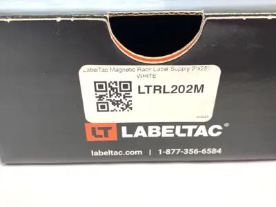 USED LABELTAC MAGNETIC RACK LABEL, WHITE, 2" X 25' ROLL