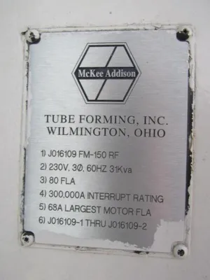 ADDISON MCKEE FM-150RF Tube & Pipe Machinery (Cut-Offs & Swagers) | Mohawk Machinery (8)