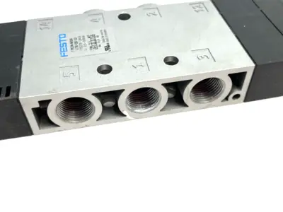 USED FESTO PISTON GATE SOLENOID VALVE, 5/3 EXHAUSTED, 170279