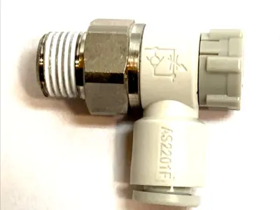 New | in-Stock SMC Speed Controller Valve 1/8" NPT x 8mm Elbow Pump & Valve Parts Michigan US | Maverick Industrial Sales #1391258
