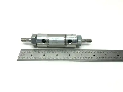 USED NUMATICS 6" LONG (END TO END) DOUBLE ROD CYLINDER, 1/2" STK