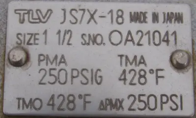 NEW TLV JS7X-18 STEAM TRAP 1-1/2" JS7X18