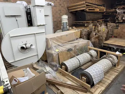 DMC UNISAND 2000-1, 52" 5-HEAD TOP AND 3-HEAD BOTTOM WIDE-BELT SANDER