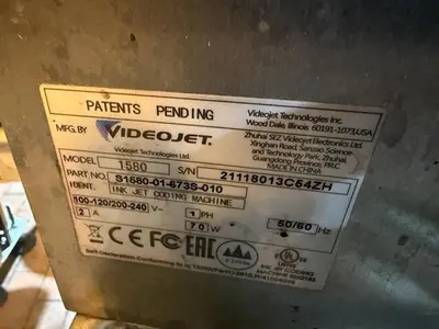 Videojet Model 1580 Ink Jet Coder