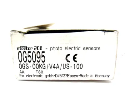 NEW IFM EFECTOR OGS-OOKG/V4A/US-100 THROUGH BEAM SENSOR OG5095