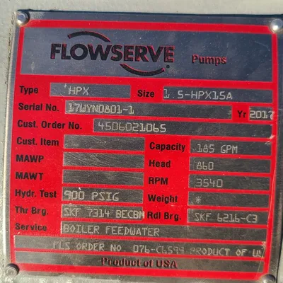 NEW FLOWSERVE 1.5HPX15AX