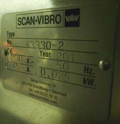 Scan-Vibro VAV 15 L Feeder, Miscellaneous | Perry Equipment (8)