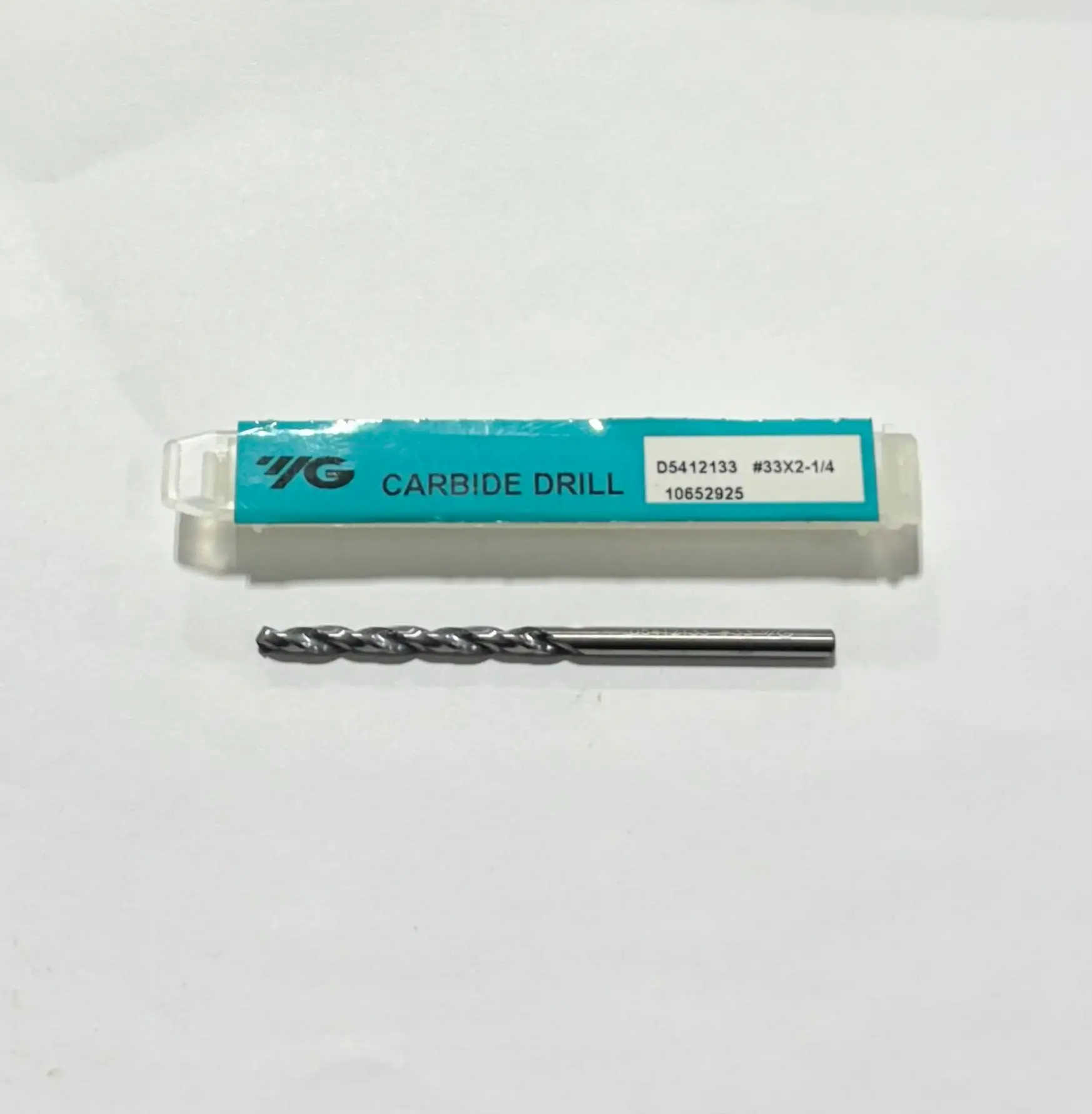 YG #33 Solid Carbide Drill Jobber Length 2 Flute 118 Deg Point