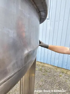 Used 2500 Gallon Superior Steel Jacketed Mixing Tank – Dual Turbine Agitation, 150 PSI Jacket (2017)