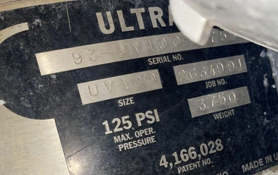 Black Clawson Ultra  V size UV 100 Pressure Screen