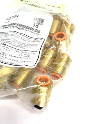 NEW SMC BRASS BULKHEAD UNION FITTING 3/8" OD TUBE