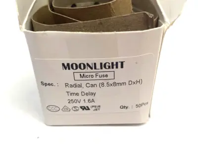 New | in-Stock Moonlight Micro-Fuse, Radial, Can, 8.5x8mm DxH BOX OF 49 Capacitors Michigan US | Maverick Industrial Sales #1389106