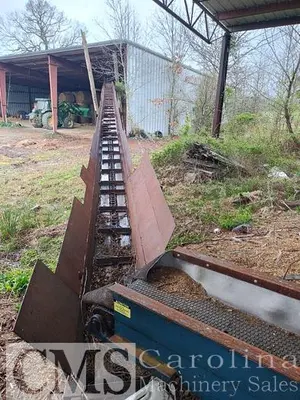 USED JACKSON SHAVING MILL, KNIFE GRINDER, LOG DECK AND CONVEYOR
