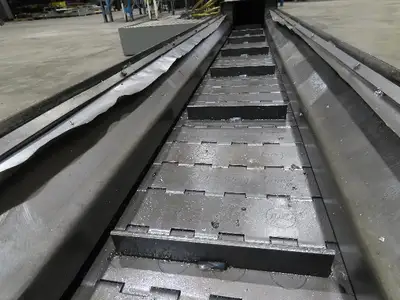BMF SPE 63/30-250 CNC Chip Conveyor with Coolant Tank Pump Filtration 460V 10FPM