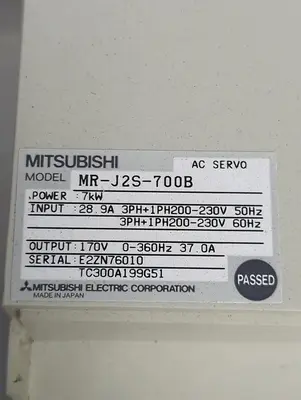 Used MITSUBISHI ELECTRIC MR-J2S-700B Industrial Controls Ohio US | Surplus Asset Holdings #1364296