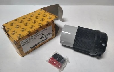 9 Locking Electrical Connector B&B NEMA L15-30R 30A 250V 4-Wire WJ-9431B New