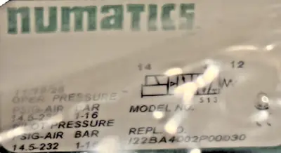 NEW ASCO NUMATICS I22BA4002P00030
