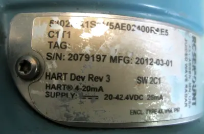 USED Rosemount 5302 HA1S1V5AE02400RAE5 C1T1